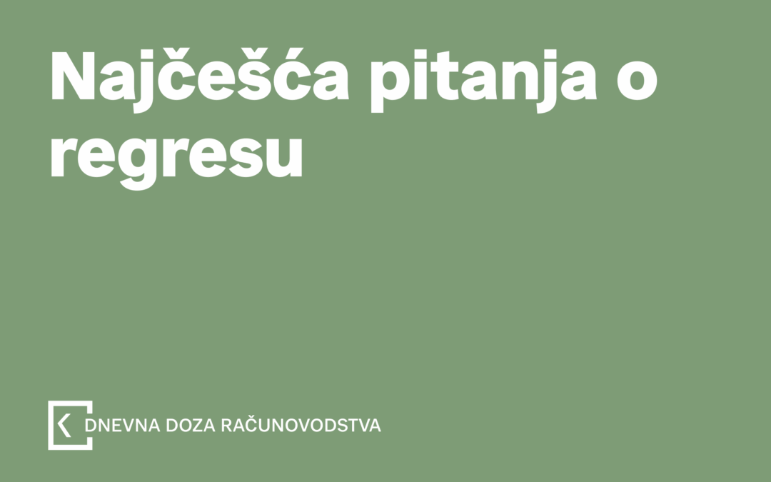 Najčešća pitanja o regresu